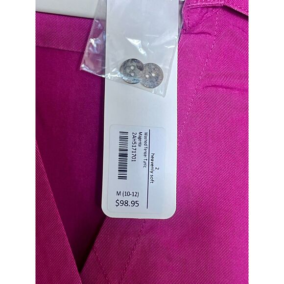 NWT Soft Surroundings Asymmetrical Wrap Tunic Lyocell Top Medium $98 Retail - Picture 4 of 10